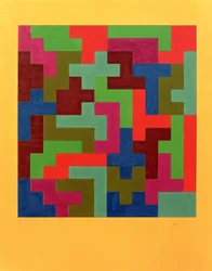 Pussel II, 1988 (tempera på papper)